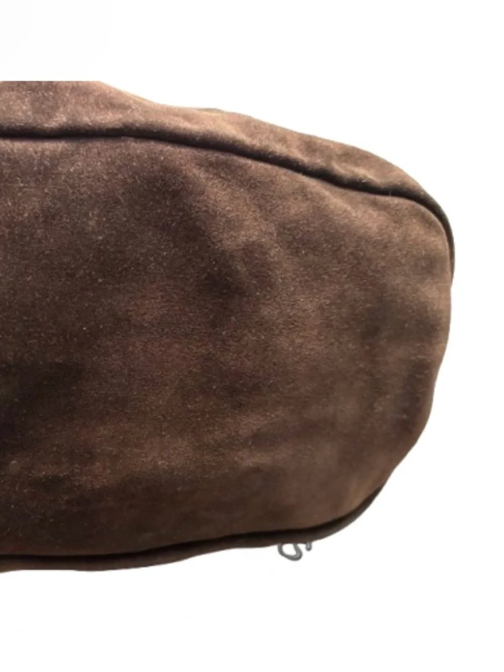Gucci TomFord Era BrownSuede Bucket Shoulder Bag Chunky Link Strap Authenticated